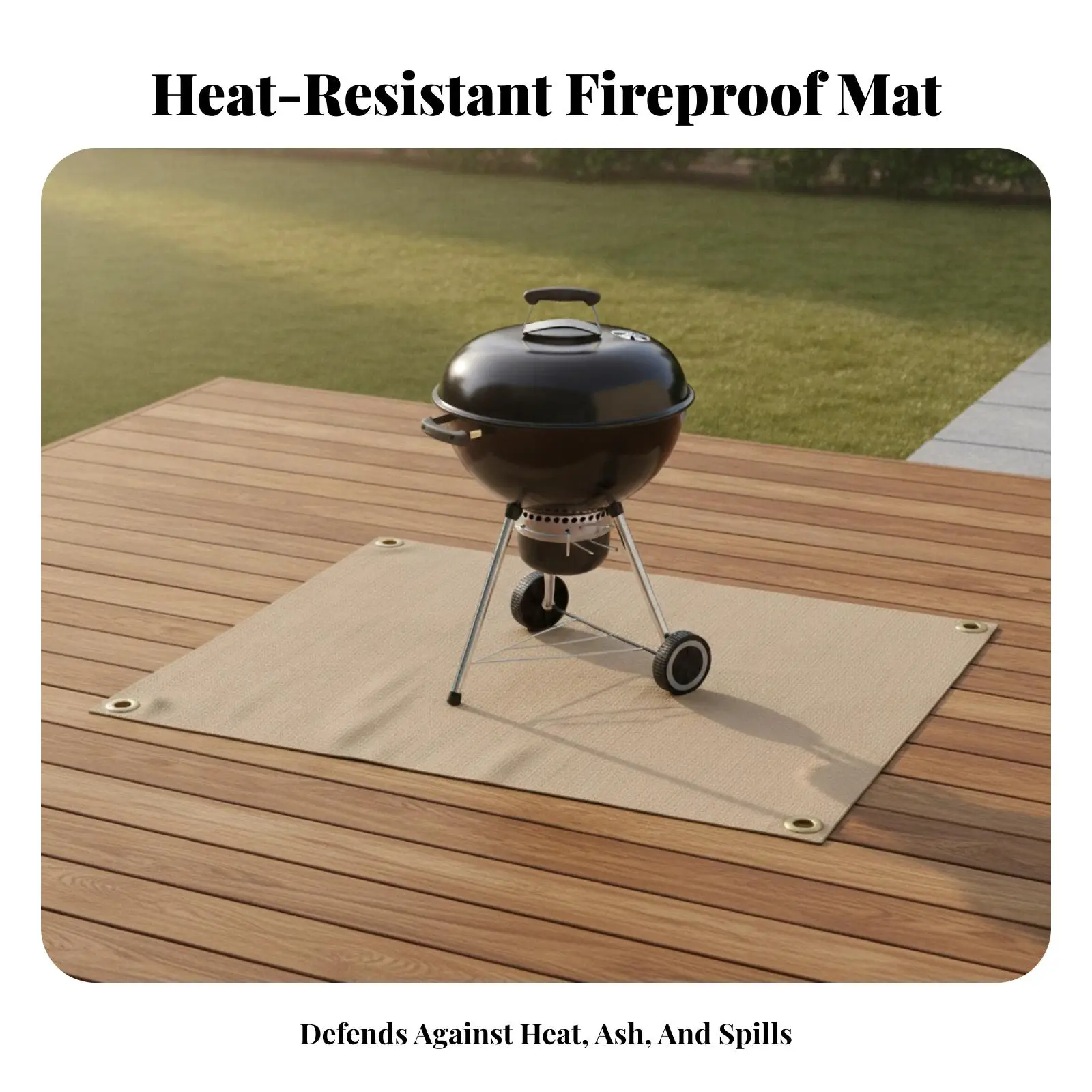 Heat-Resistant Fiberglass Mat with Storage Bag Reusable Fireproof Cloth with