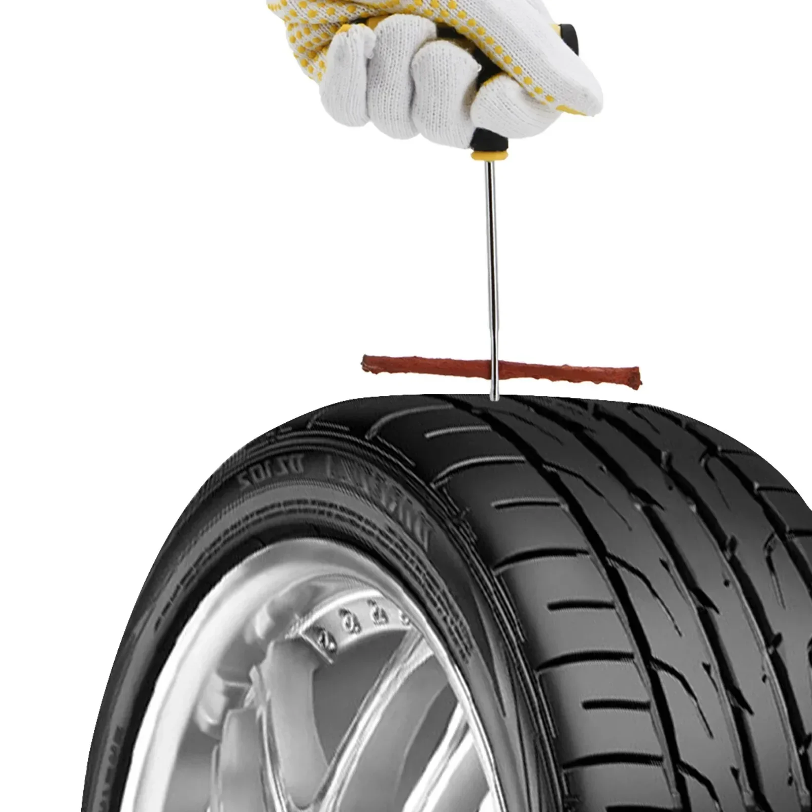 Tragbarer EVA-Aufbewahrungskoffer, Vakuum-Reparaturset für Schlauchlose Reifen, Nagelset, Langlebiges Gummi für Auto, Motorrad, SUV, Täglicher Gebrauch – Detail 8