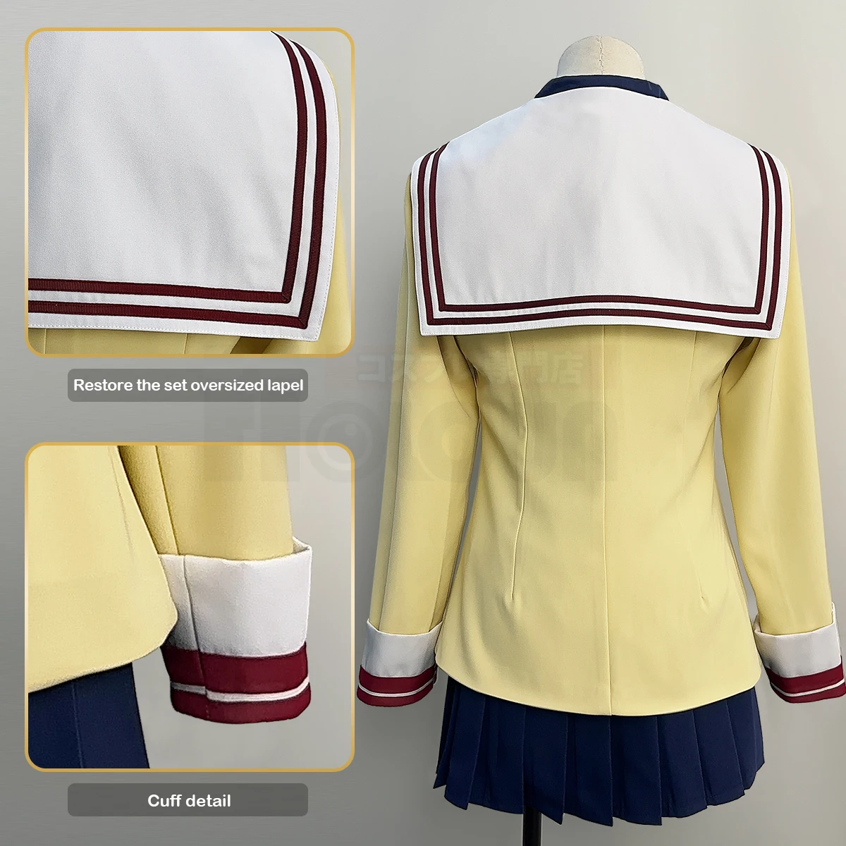 Clannad Anime Furukawa Nagisa Fujibayashi Kyou Sakagami Tomoyo Cosplay Costume Embroidery School Uniform Skirt T-shirt