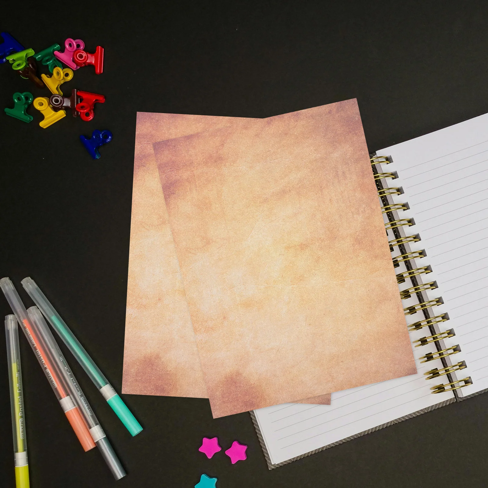 

50Pcs Vintage Letter Paper Double Sided Stationery Ideal for Invitations Certificates Writing Crafts Office School