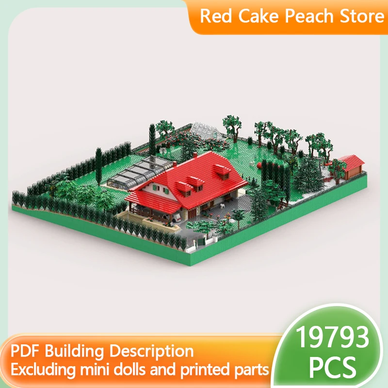 

Модель City Street View MOC, строительные кирпичи, сельские жилые здания, модульные технологии, подарки, праздник, сборка, детские игрушки