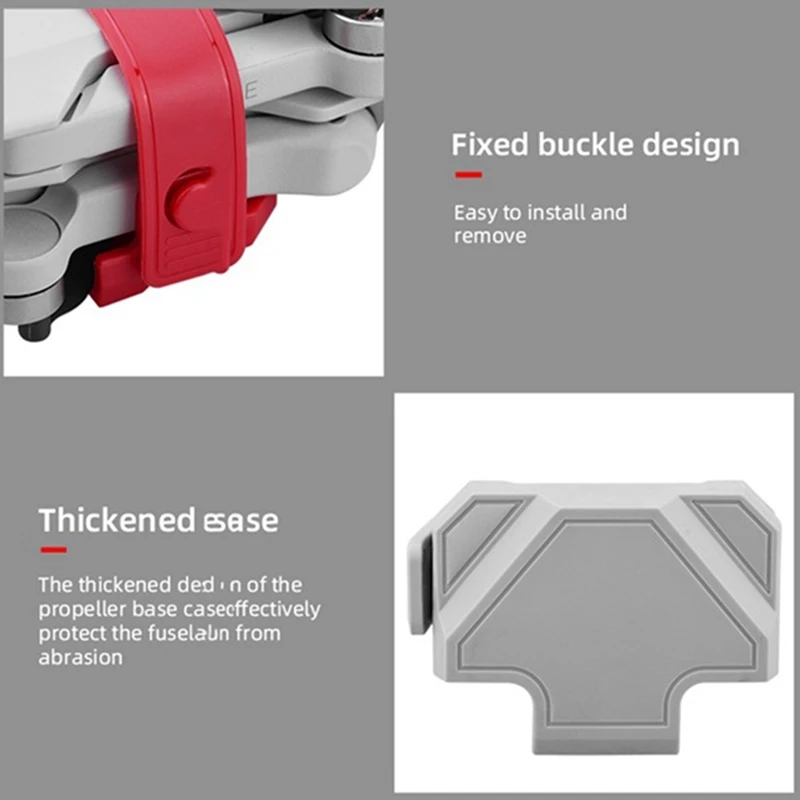 Estabilizador de hélice fijador de soporte de hélice para lápices de hockey para accesorios de drones DJI Mavic Mini/Mini SE/Mini 2, gris