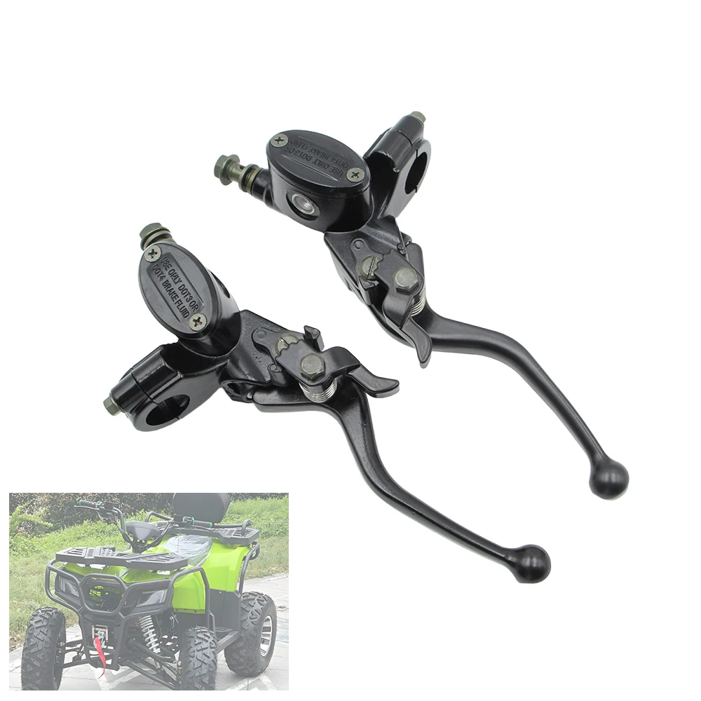

NEW 7/8" 22mm Handlebar Hydraulic Master Cylinder Brake Lever With Parking Brake & Stop Switch For ATV UTV Buggy Quad Bike Parts