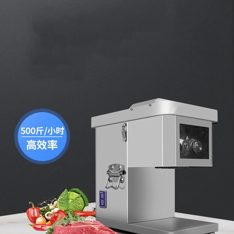 Meat Cutting Machine Stainless Steel Slicer Commercial Desktop High-power Detachable Shredding Vegetable Pure Copper Motor