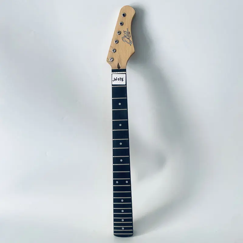 JN038 Semi Finishing ST Guitar Neck Natural Maple Genuine EKO From Italy 22 Frets Standard Scales Length for Replace and DIY