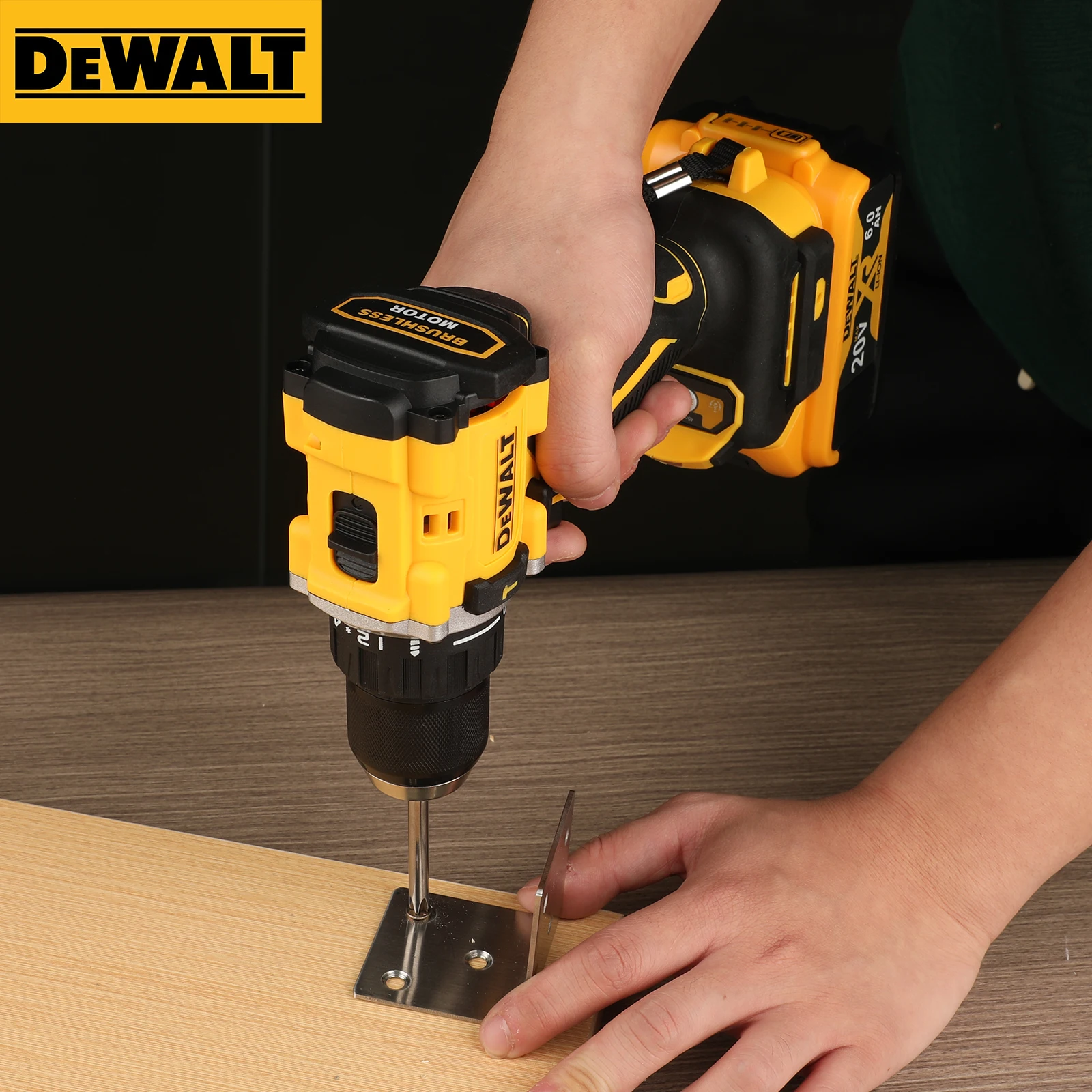 DEWALT Lithium Battery 20V Rechargeable Brushless Compact Electric Screwdriver Hand Drill Impact Drill DCD805