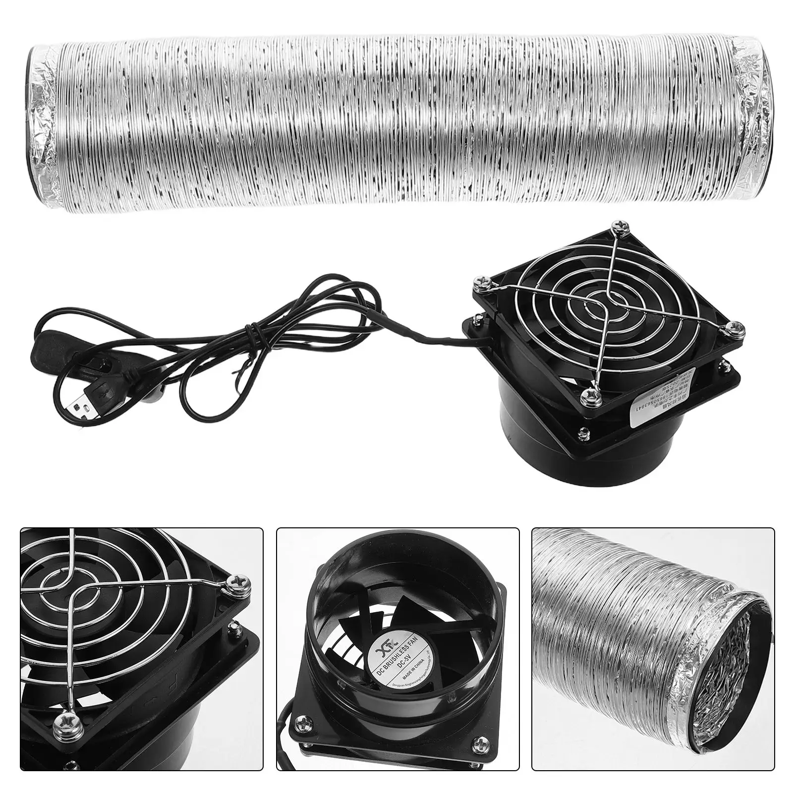 Pequeno exaustor portátil duto ventilador purificador de fumaça doméstico ventilação extrator ar remoção eficiente construção durável