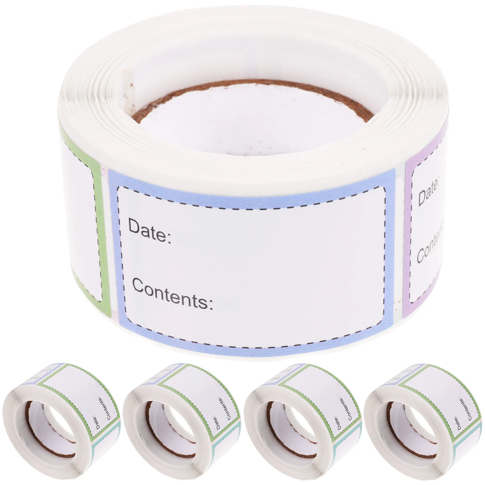 

5 Rolls Safety Date Labels Multipurpose Blank Food Storage Stickers Convenient Portable Handwriting Labels Writing Stickers