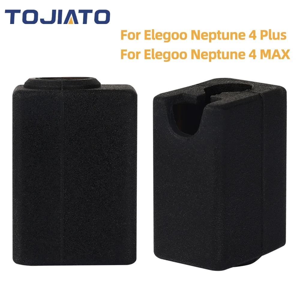 2-10pcs For ELEGOO Neptune 4 Plus/4 Max Hotend Silicone Sock Black Cover Printer Head 3D Printer Parts for Heatblock