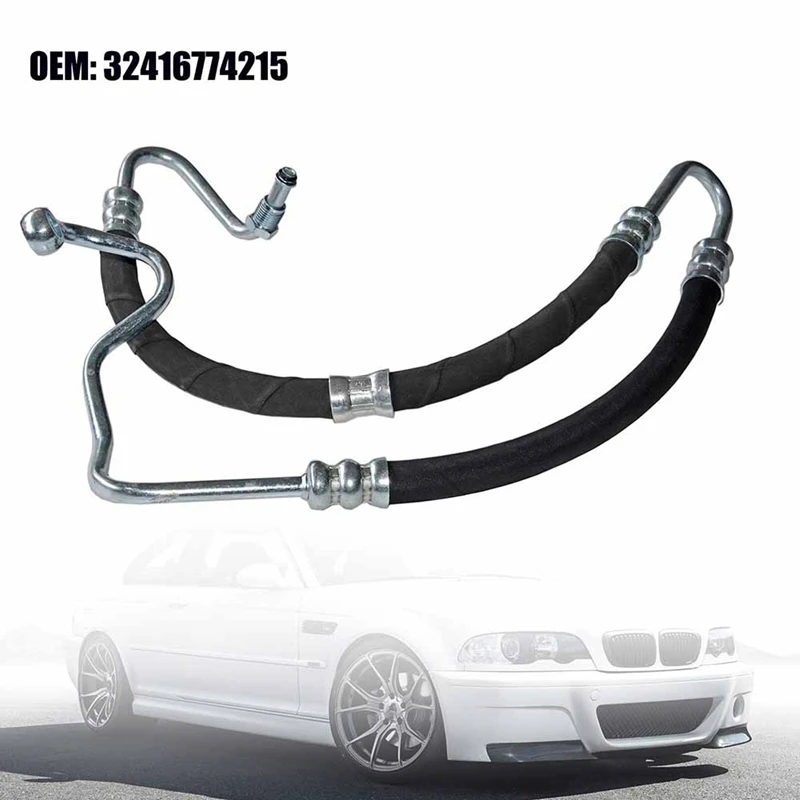 1 Piece Power Steering High Pressure Hose Line Rubber+Metal Automotive Supplies For BMW 323I 325I 328Ci 330Ci 330I E46