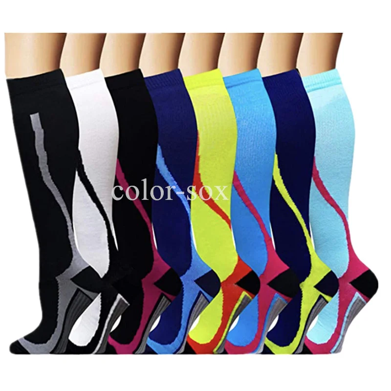 

Running Compression Socks 20-30mmhg for Marathon Cycling Basktball Football Varicose Veins Stockings for Men Women Sports Socks