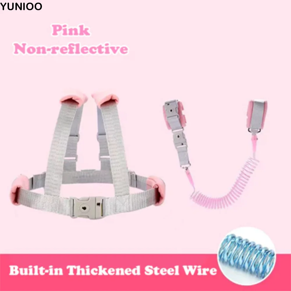 

Steel Wire Toddler Harness Leashes Breathable 2 in 1 Adjustable Children Harness Soft Comfortable Baby Leash Strap