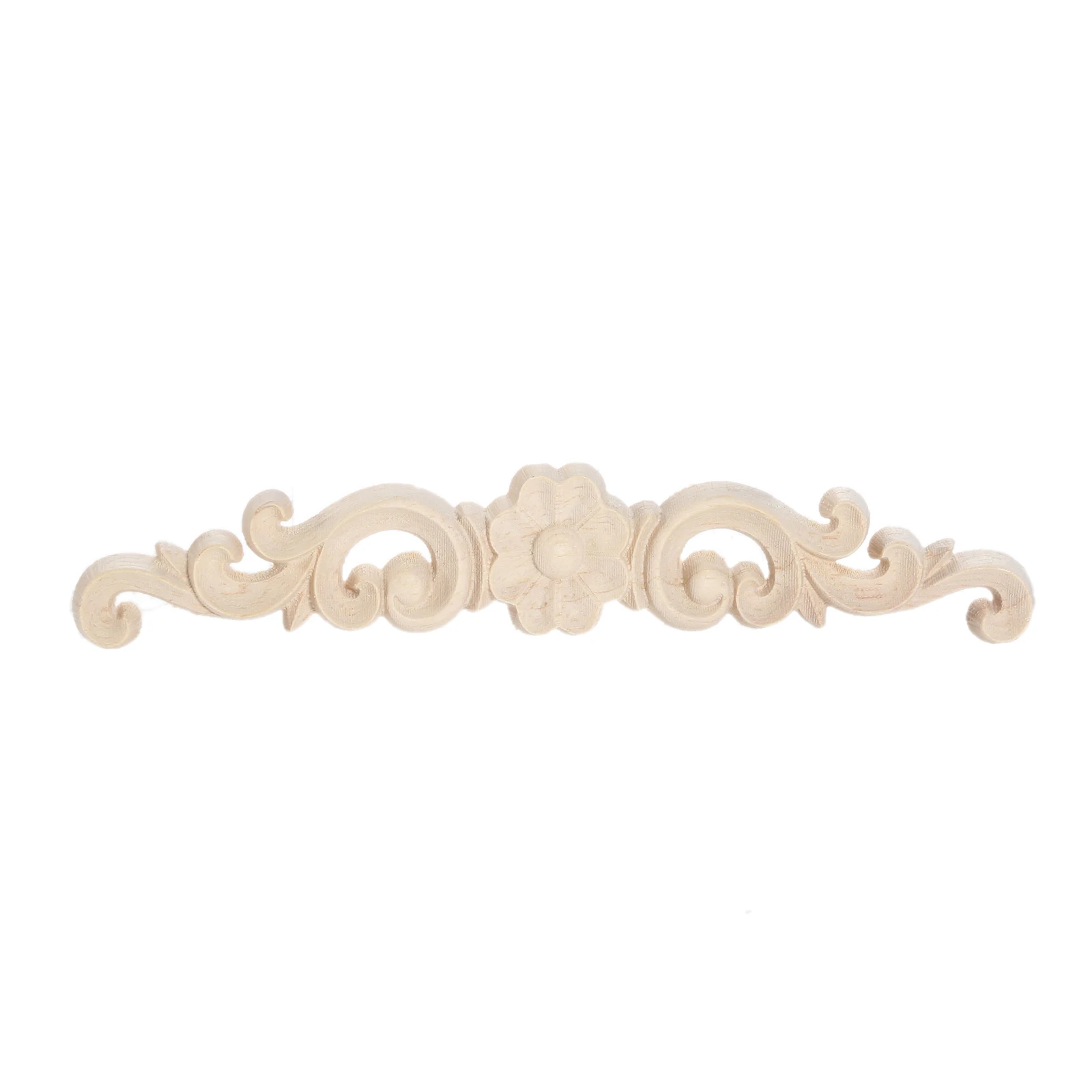 1 pc classical carved crafts Natural wooden decals Decorative items Unpainted wooden mouldings Home For furniture cabinets