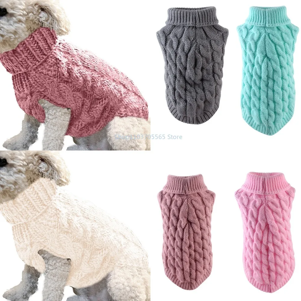 

Dog Winter Clothes Knitted Pet Clothes For Small Medium Dogs Chihuahua Puppy Pet Sweater Yorkshire Pure Dog Sweater 강아지 옷