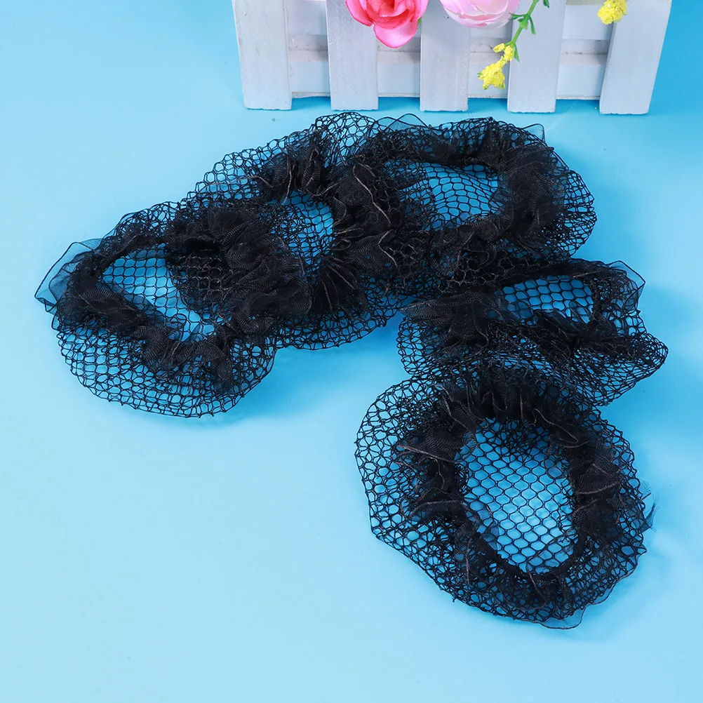 

20PCS Black Large Hole Hairnet Ballet Headdress Net Set for Bun Dance Durable Elastic Women Girls Haircut Protector