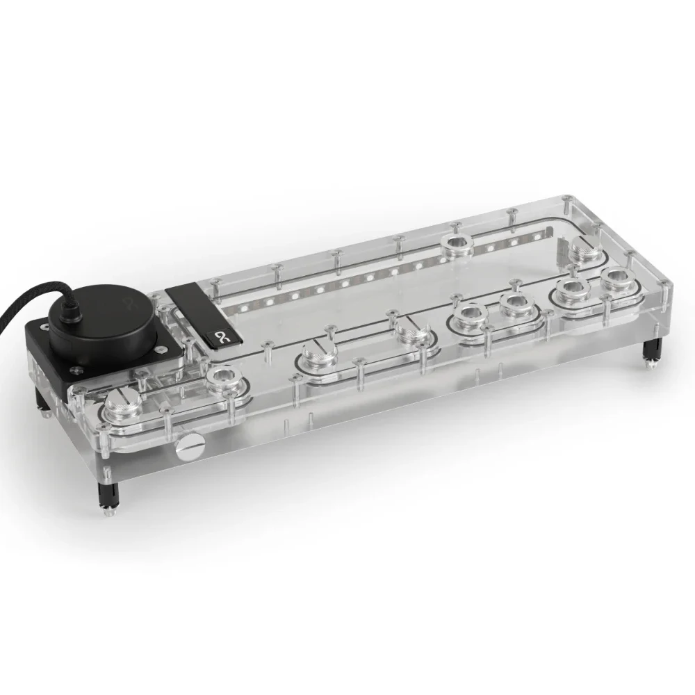 Alphacool Core Distro Plate Reservoir 360 Rechts/Links Compatibel met D5/DDC V.2 Met D5 Apex Pompsteun op de radiator of paneel