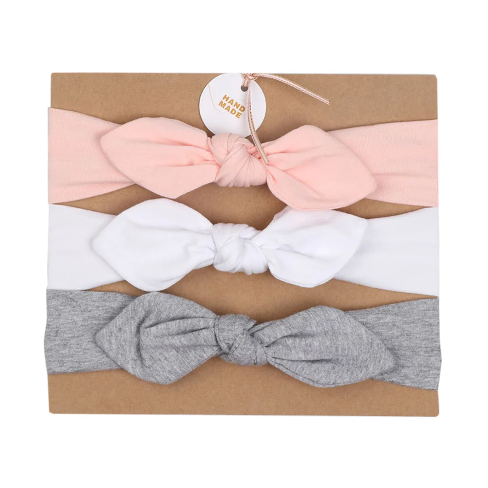 

3 Pcs Bow Headband Hair Ties Elastic for Hairband Stripe Bowknot Accessories