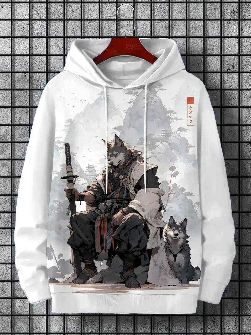 

Женская осенне-зимняя спортивная толстовка с рисунком зверя в стиле аниме, забавная японская модная мужская толстовка в стиле Харадзюку, повседневная толстовка с капюшоном Y2k