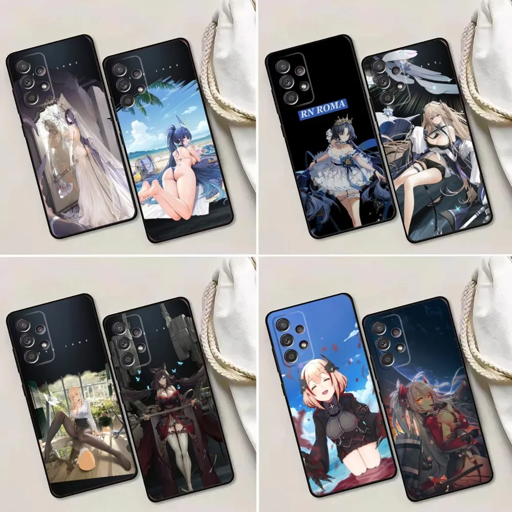 Game Azur Lane Phone Case For Samsung Galaxy A13,A21s,A22,A31,A32,A52,A53,A71,A80,A91 Soft Black Phone Cover