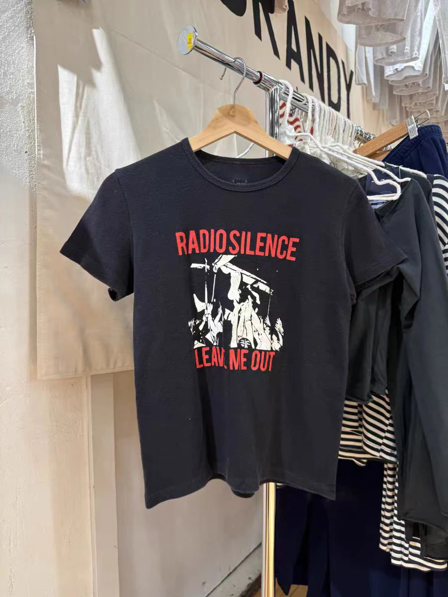 

Rock Band Print Short Sleeve T-shirt Woman Summer Round Neck Vintage Slim Tee Shirt Harajuku Y2k Streetwear Casual Cotton Tshirt