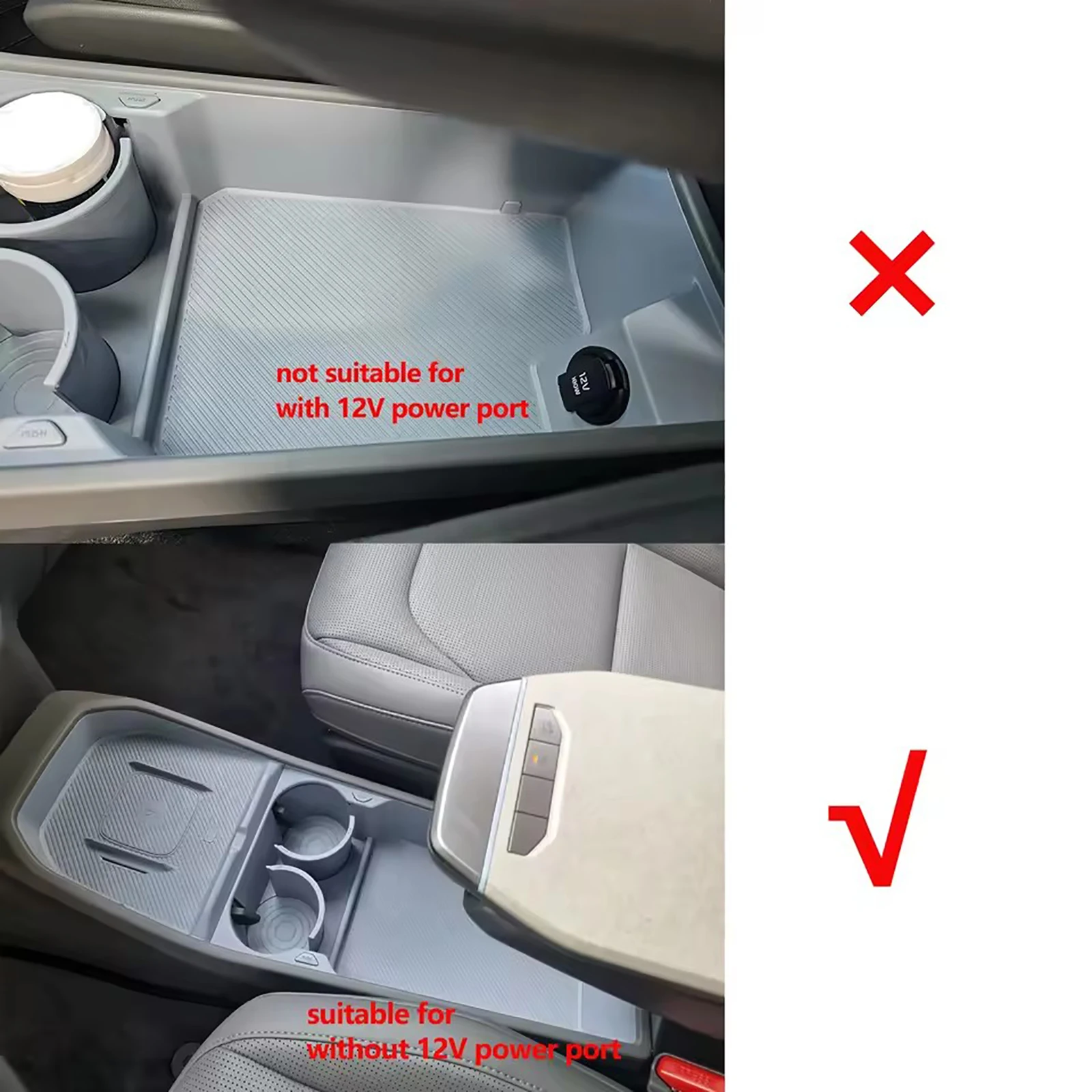 Smabee for Kia EV3 EV4 2024-2026 Center Console Layer Lower Storage Box Central Tray Organizer Car Interior Accessories Black