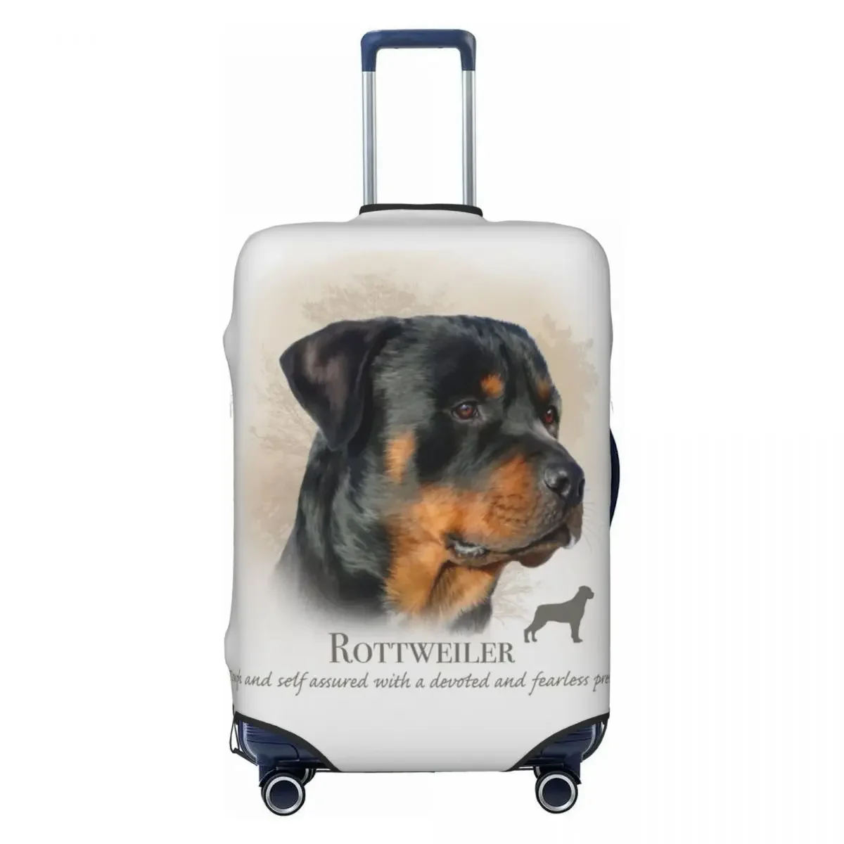 

Custom Rottweiler Travel Luggage Cover Dust Proof Pet Animal Dog Suitcase Cover Protector Fit 18-32 Inch