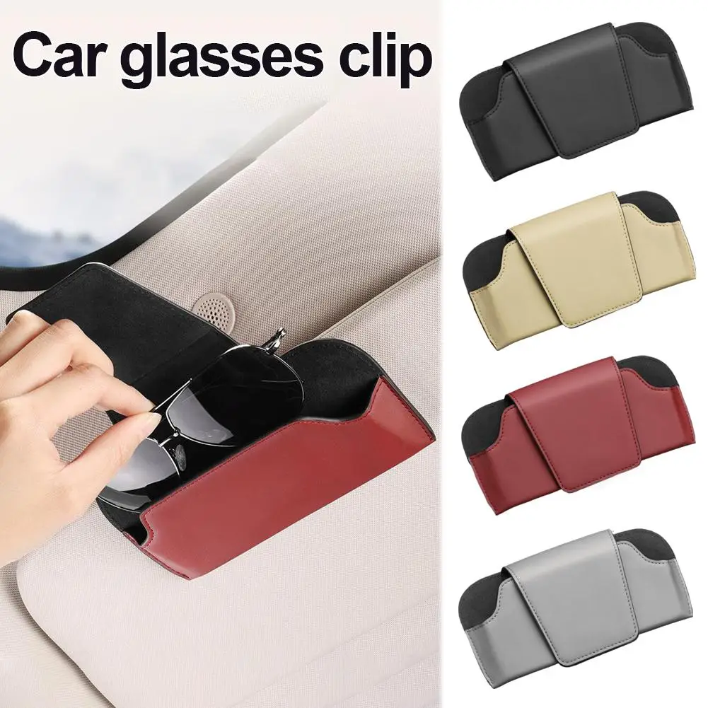 

Car Sunglasses Holder Case Universal Auto Sun Visor Glasses Box Clip Sunglasses Holder Fastener Eyeglasses Storage
