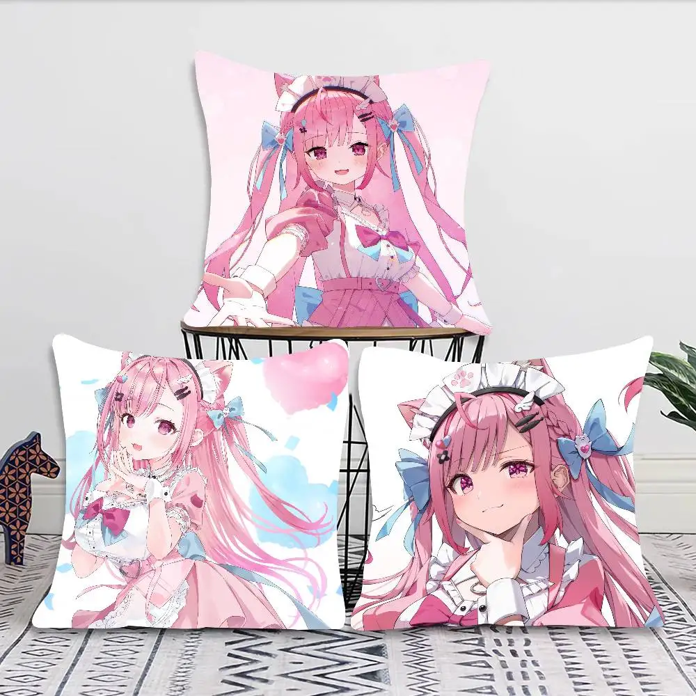 Virtual YouTuber Anime Y-Yuuki Sakuna Pillow Case Fashion Square Pillowcase Bedroom Sofa Room Ins Decoration Leisure