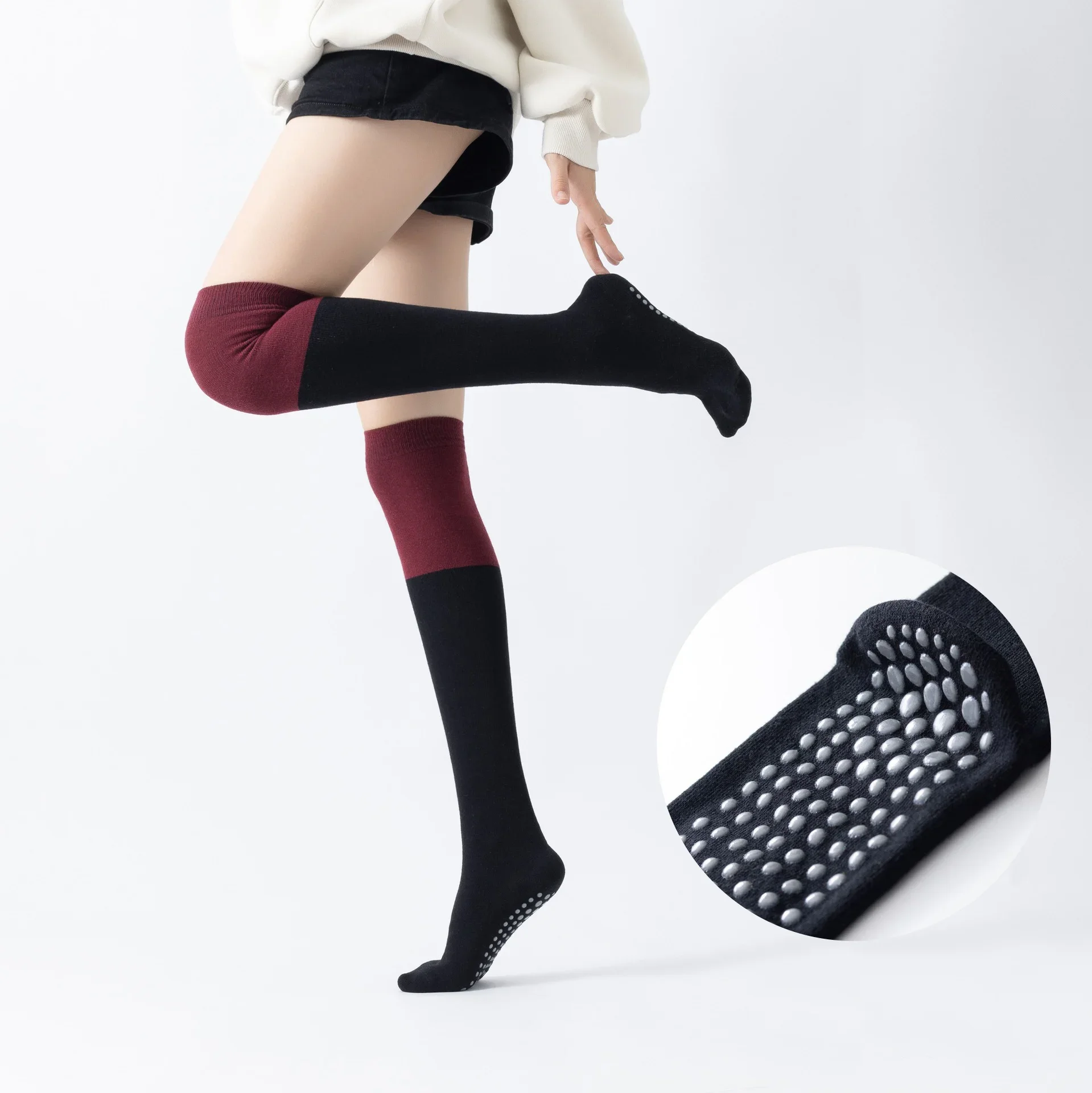 

Носки для пилатеса и йоги, гетры, женские длинные носки JK, вязаные теплые носки в студенческом стиле, осень-зима, сапоги выше колена, манжеты, балетки