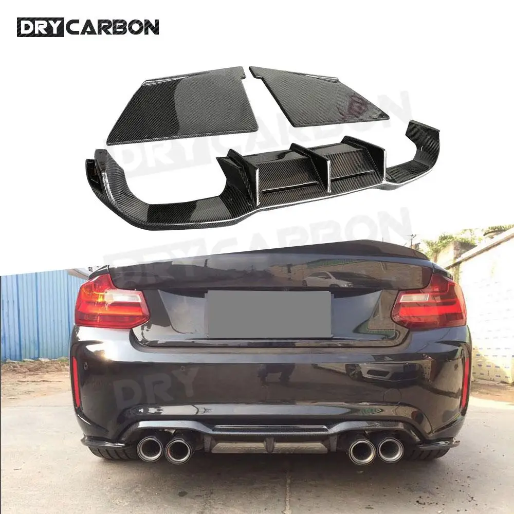 

Carbon Fiber Car Racing Rear Bumper Diffuser Lip Spoiler for BMW 2 Series F87 M2 2016-2019 Bumper Splitters Aprons Guard