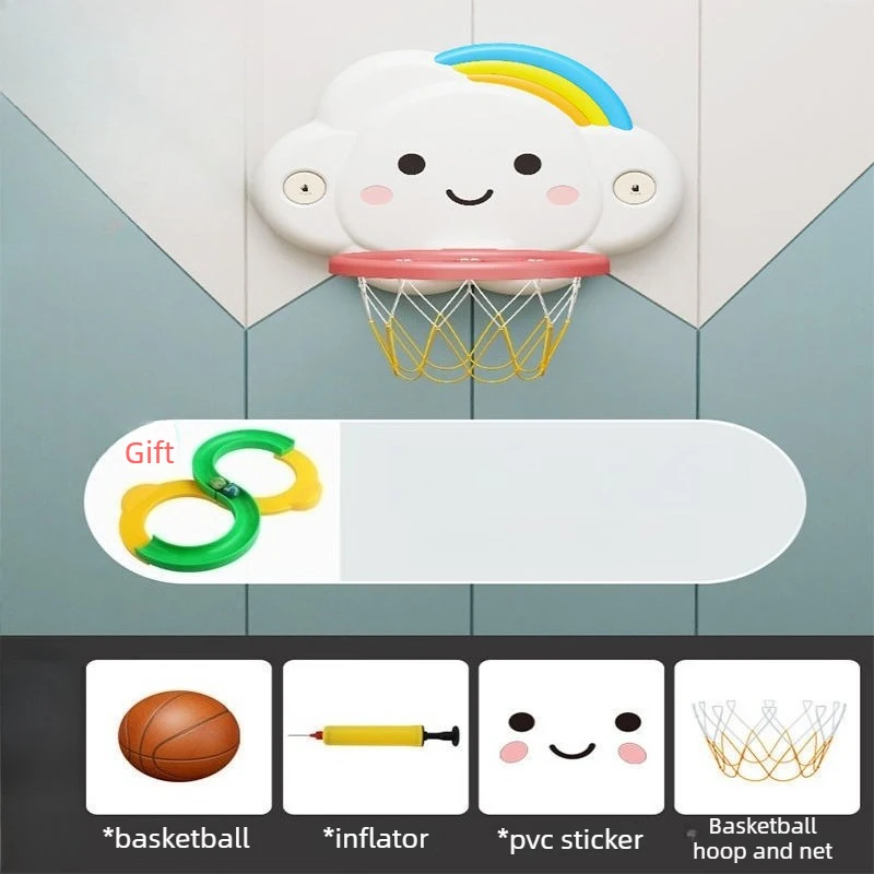 

Складное детское баскетбольное кольцо, домашнее баскетбольное кольцо для малышей и малышей, баскетбольное кольцо на присоске для всей семьи.