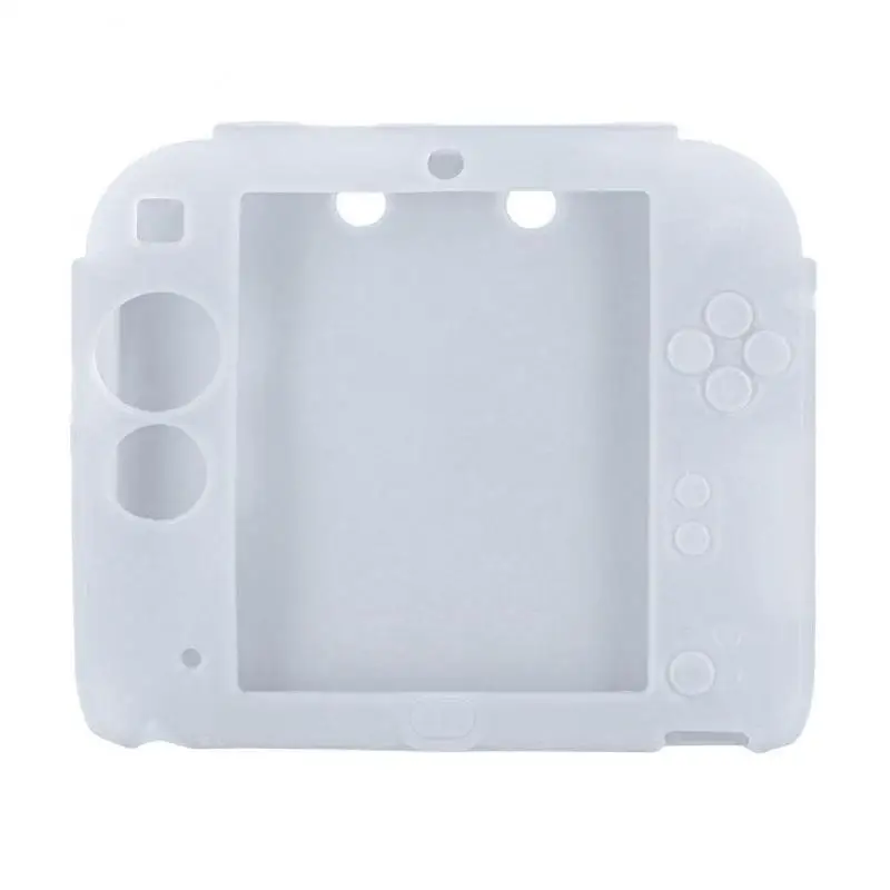 Soft Silicone Rubber Gel Skin Case Cover transparence and thin Skin Protective Case for 2DS