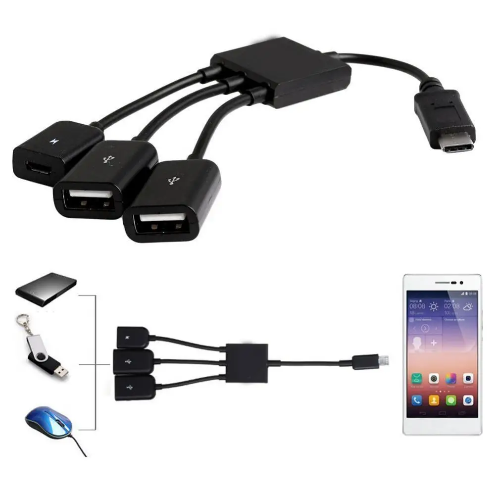 

OTG Type C to Micro USB Adapter High Speed Data Transmission for Android Phone and Tablet Extension Hub