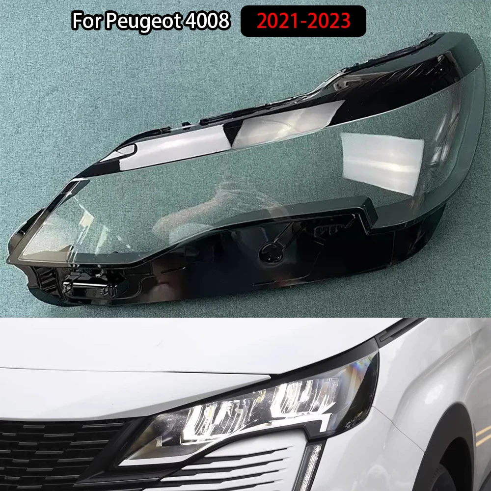 

Headlamp Transparent Shell Lampshade For Peugeot 4008 2021-2023 Lamp Shade Front Headlight Cover Lens Plexiglass