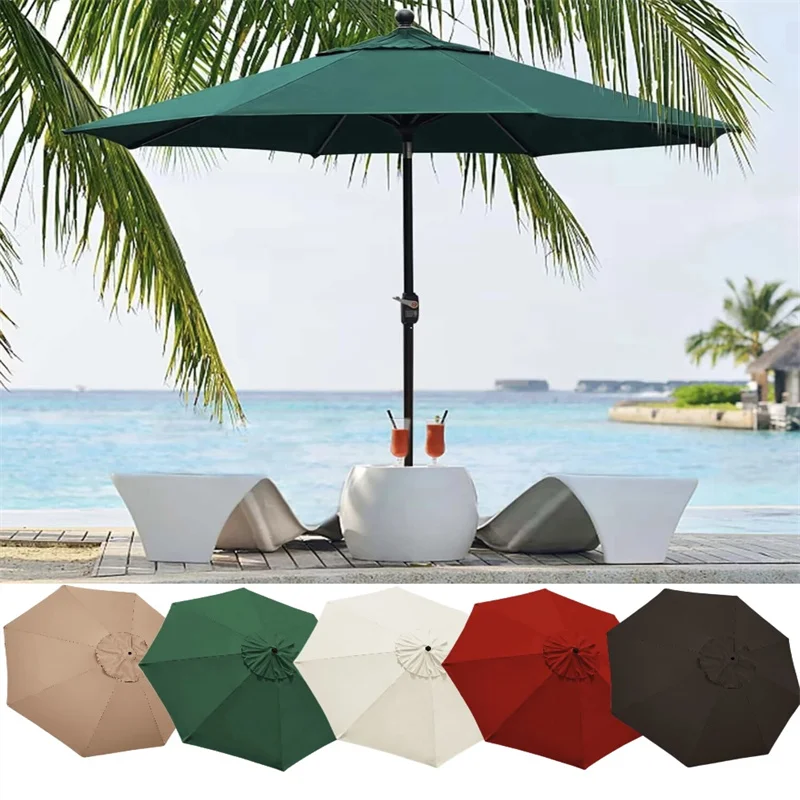 

Rib Polyester Sunshade Cloth, Outdoor Patio Umbrella Surface Replacement Cloth, Parasol Cover, Waterproof, Anti-UV