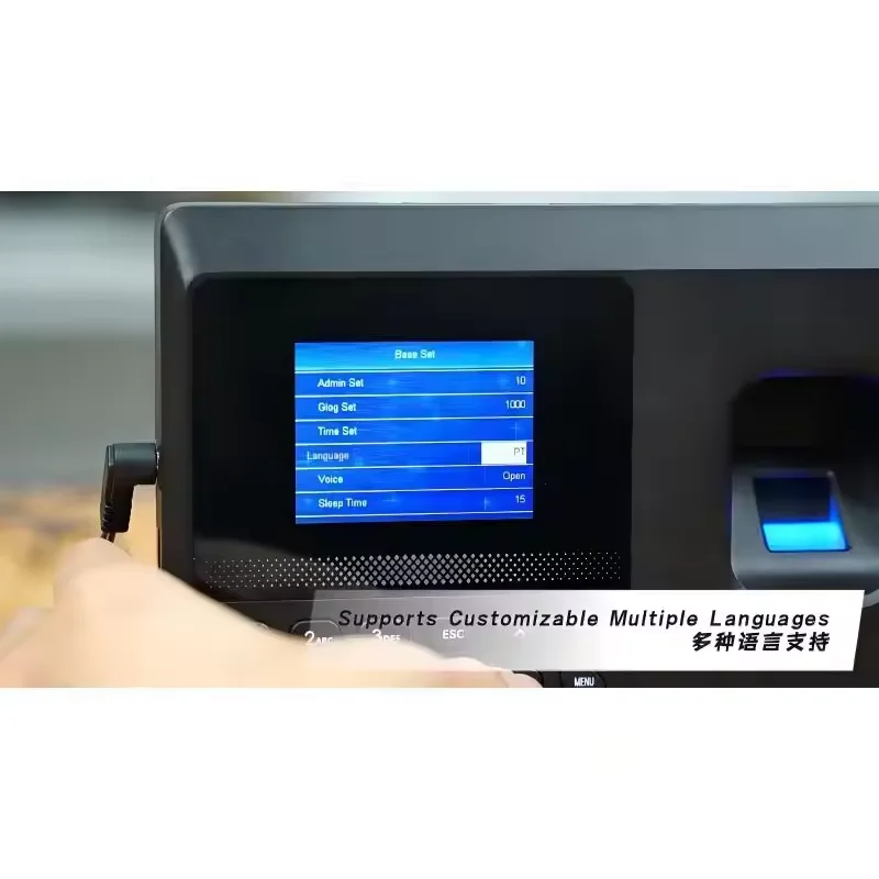 FP01 Fingerprint Time Attendance Machine Employee Finger Check-in Equipment Automatic Report Generation for Punch In Management