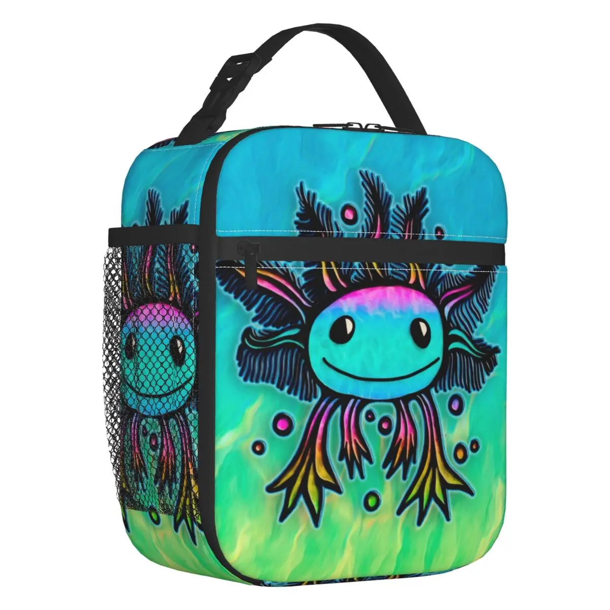 Esotico Axolotl Resuable Lunch Boxs Impermeabile Salamandra Animale Dispositivo di raffreddamento termico Borsa per il pranzo isolata per alimenti