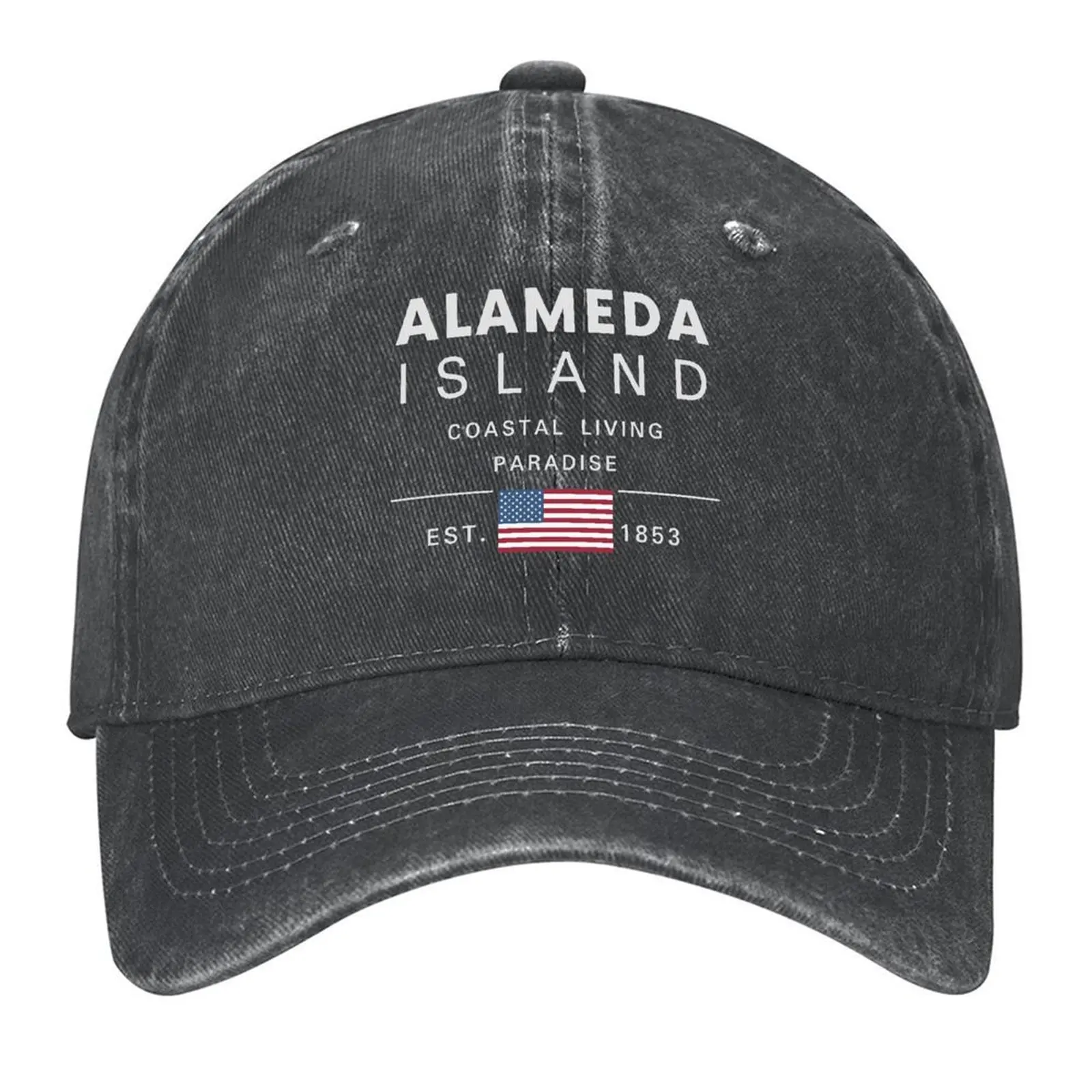 

Alameda Island Coastal Living Paradise - USA Beach Baseball Cap Streetwear custom Hat fishing caps man New In Hat Women Men's