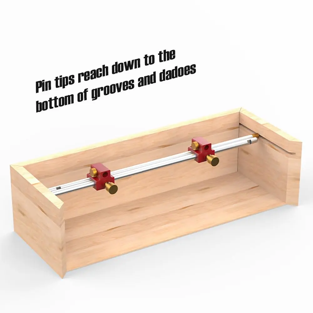 

3 In 1 Modular Bar Gauge, Bar Clamping Positioning Tool, Woodworking Circle Drawing Ruler for Inside Corner/Outside Measurements