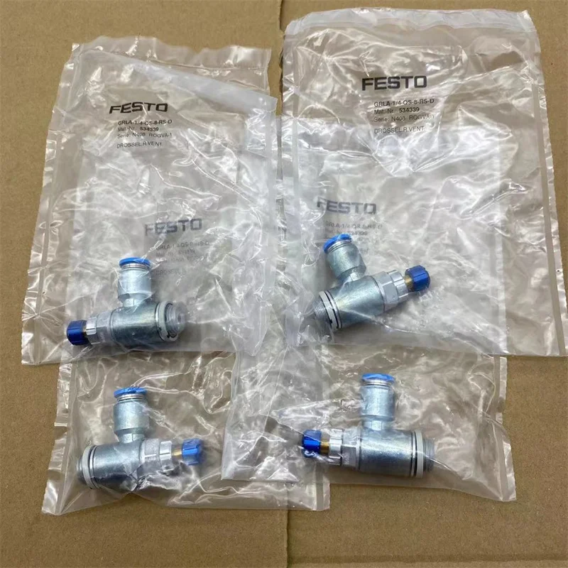 2PCS New Original FESTO  G1/4 threaded metal unidirectional throw valve GRLA-1/4-QS-8-RS-D 534339