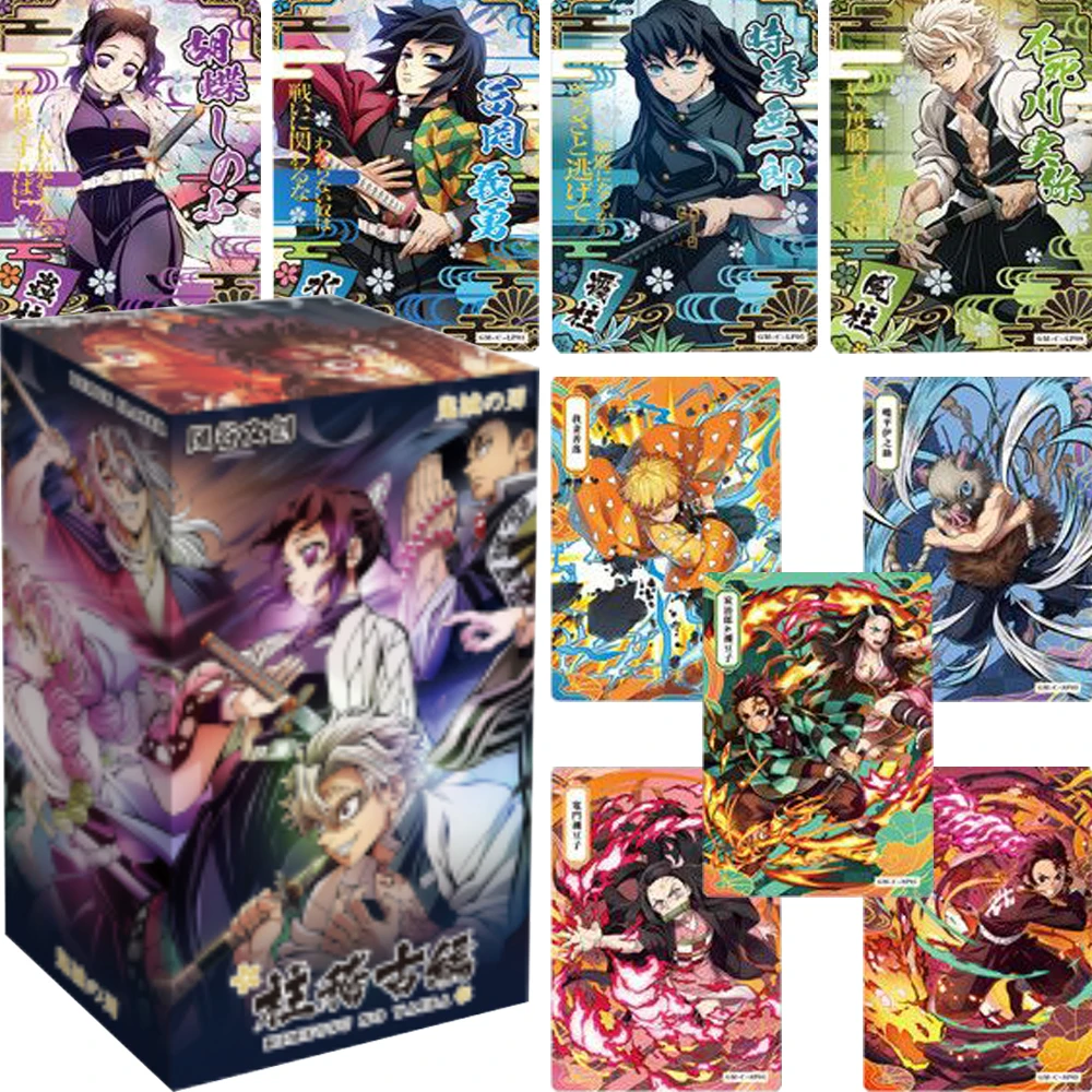 

Wholesale Demon Slayer Collection Cards Flower Themed Q-version Cute Anime Figures Exquisite Cards Gifts Loved By Fans Friends