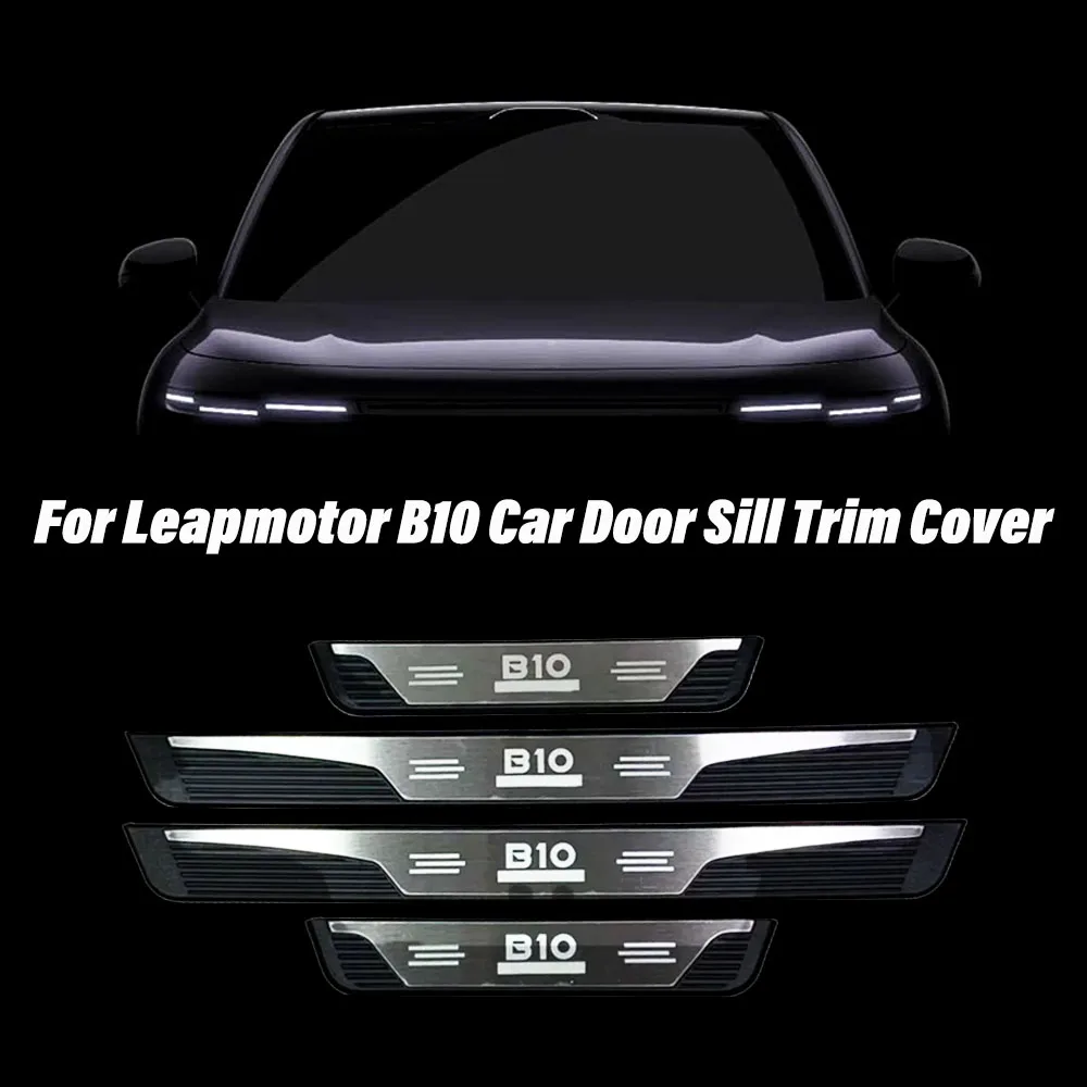 

For Leapmotor B10 2025 2026 Car Door Sill Trim Protection Accessories Threshold Decorative Pedal External Styling Stickers