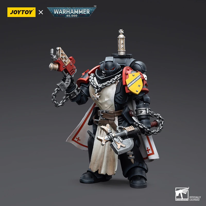 JOYTOY Warhammer 40k 1/18 Action Figure Black Templars Primaris Sword Brethrer Model Doll Collect Desk Decoration Toy Xmas Gift