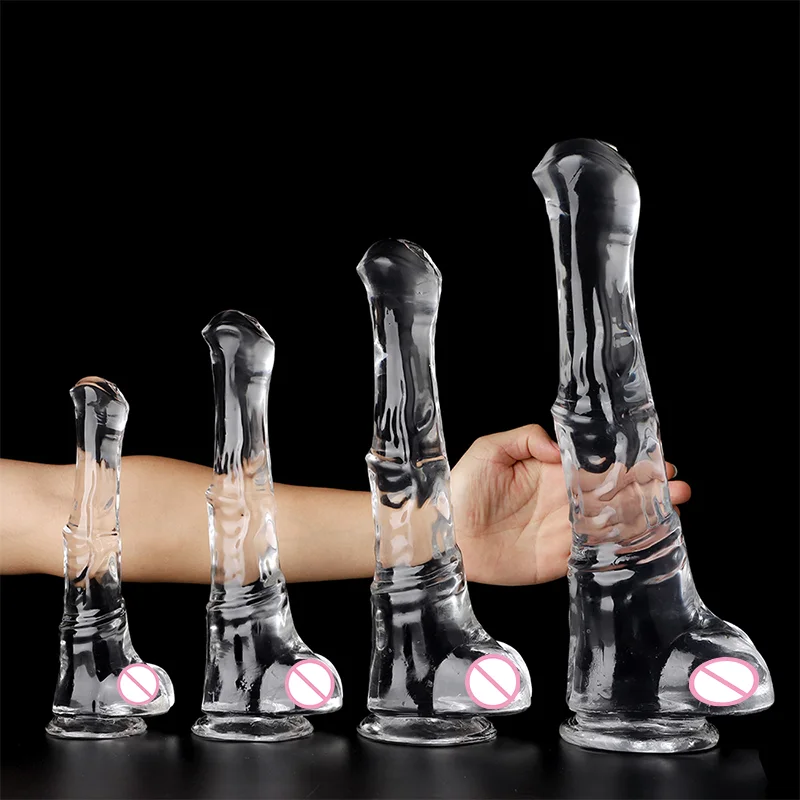 24-40cm Long Horse Dildo For Woman Soft Dildo Penis With Suction Cup Female Masturbation Sexy Toys 4 Sizes Monster Dildo