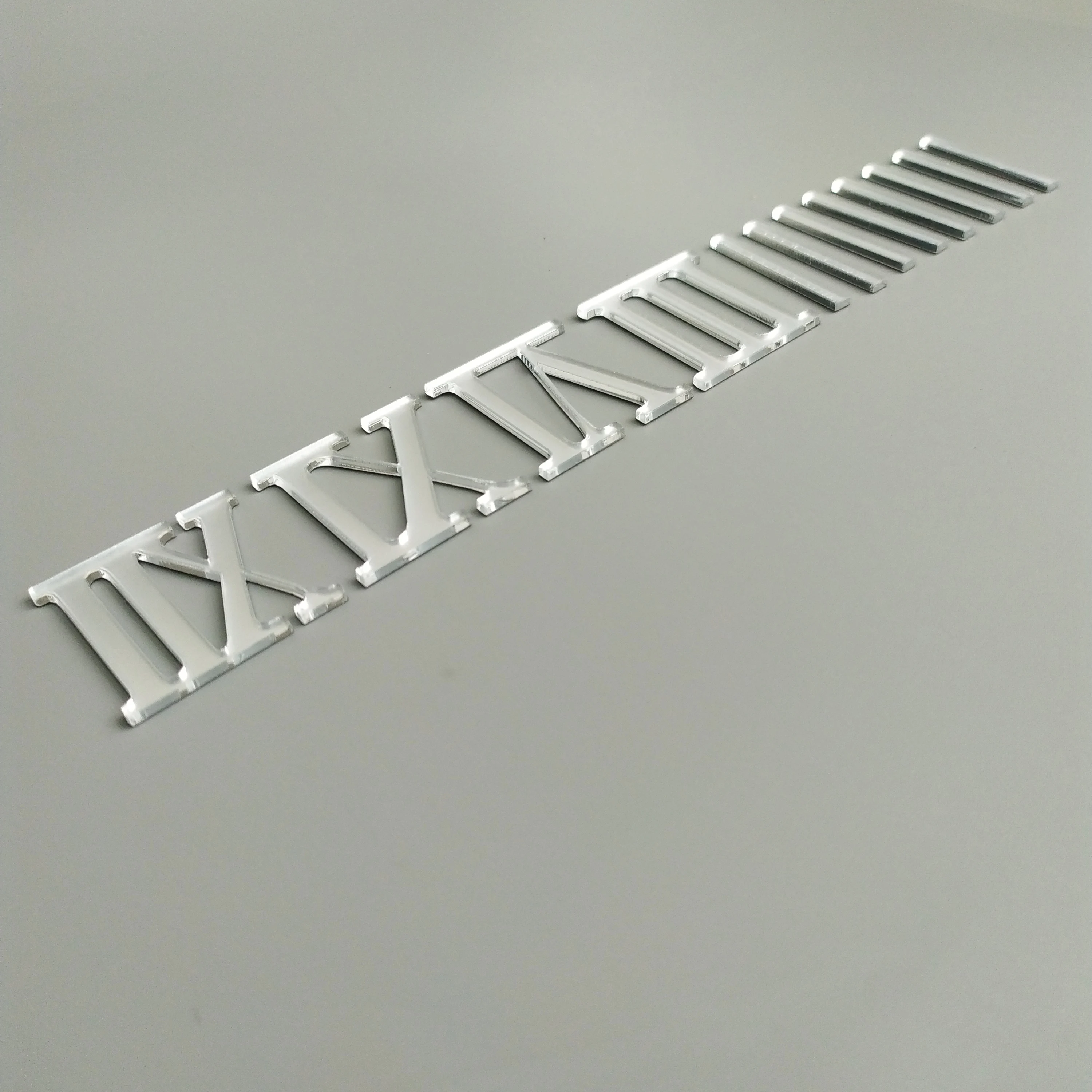 3D Self‑Adhesive Acrylic Roman Numerals Clock Numbers Stickers Black Silver Gold With Protective Film DIY Wall Clock Replacement