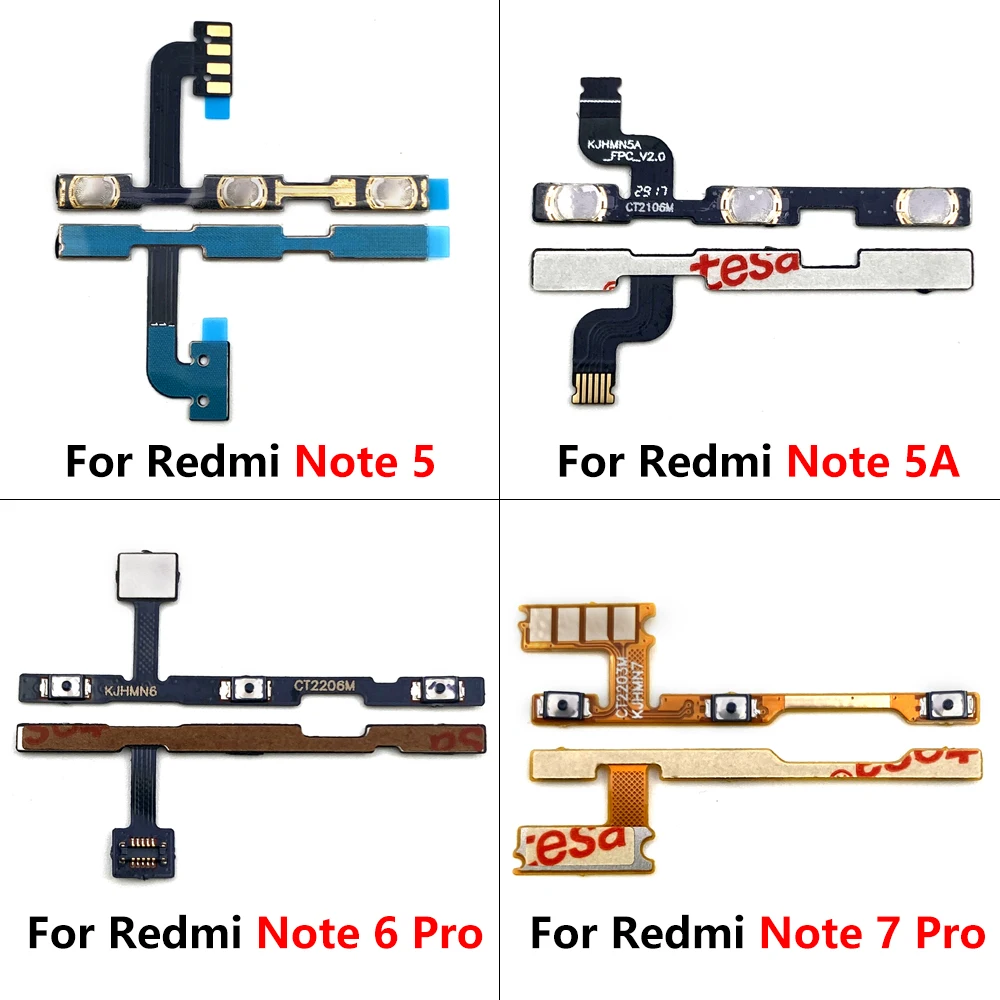 Power On Off Volume Camera Key Button Switch Flex Cable For Redmi Note 10 9 9S 8 7 6 Pro 5A