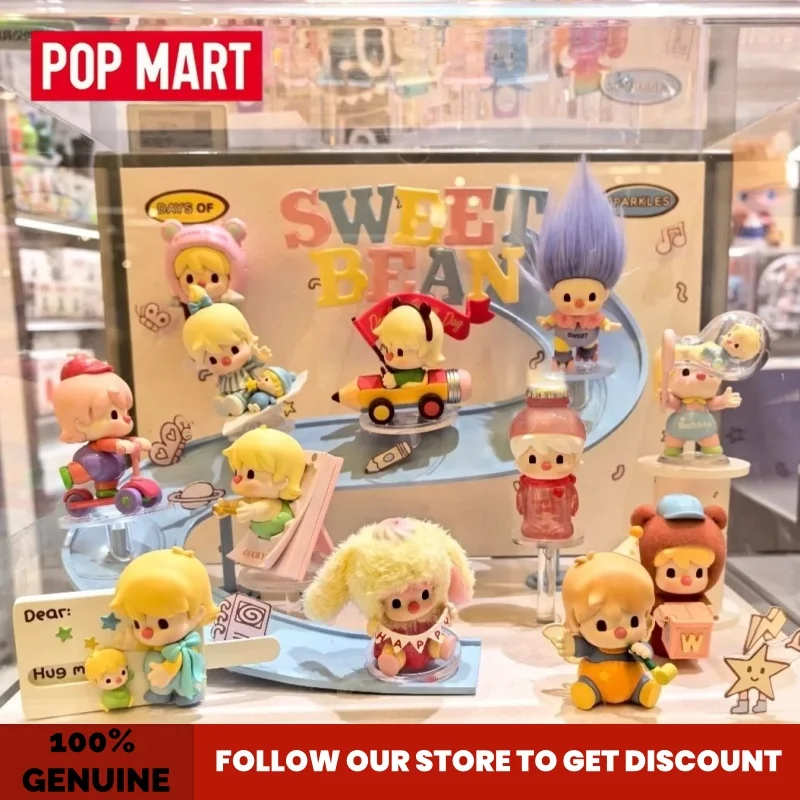 

Оригинальная коллекционная фигурка Pop Mart Sweet Bean Chasing Light Memory Series Blind Box: модный сувенир, милый настольный декор, подарок для коллекционеров. В наличии.