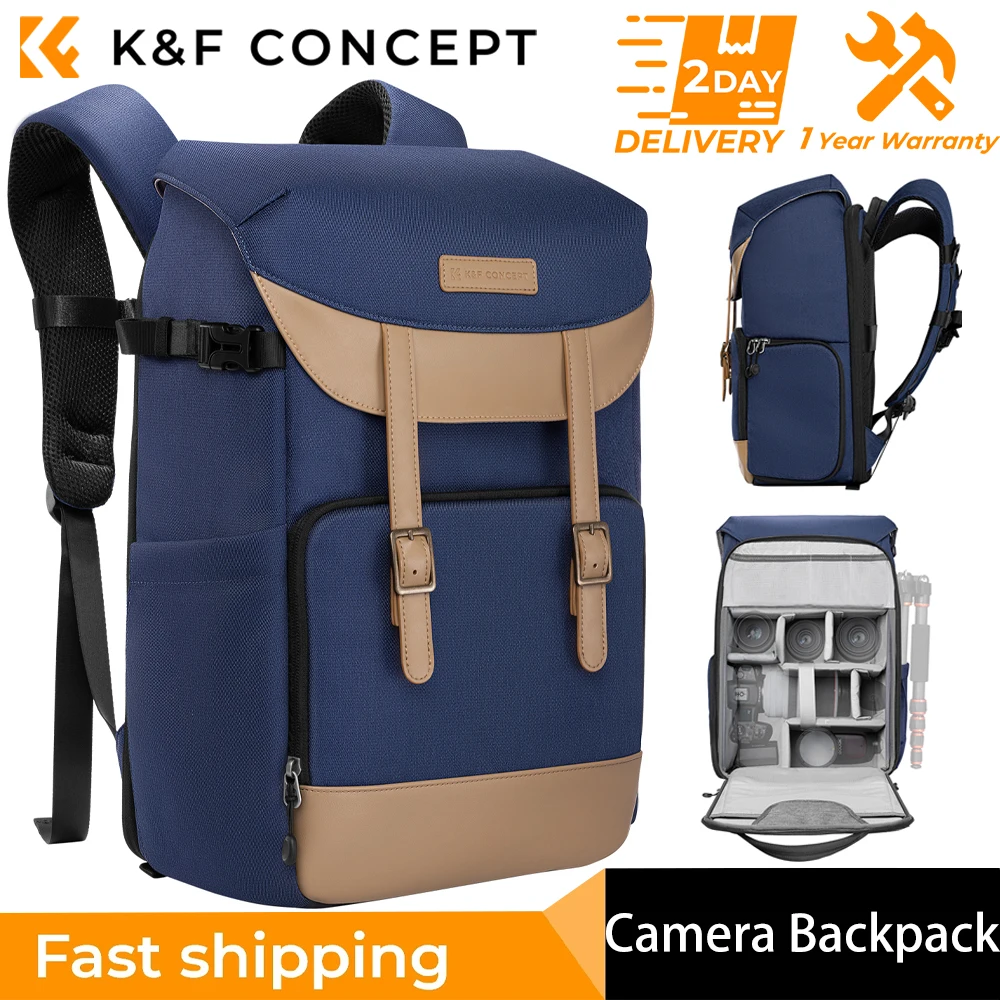 

K&F CONCEPT Camera Backpack Outdoor Travel Hiking Photography Bag 20L For Sony Nikon Canon Travel Camera Bag With Rain Cover