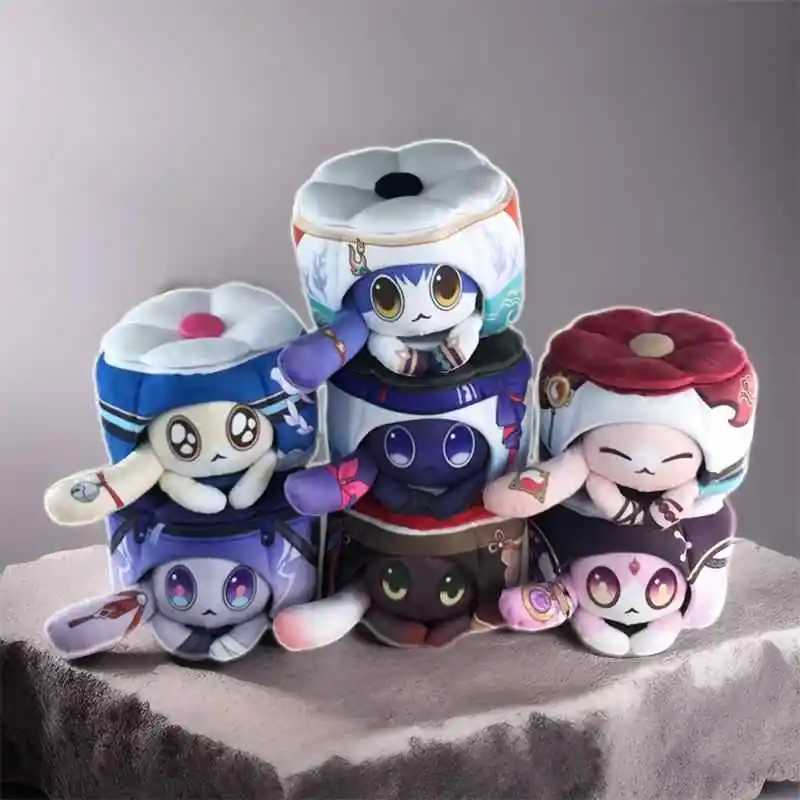 Anime Honkai: Star Rail Yanqing Seele Fugue Jiao Qiu Yunli Cute Cat Cat Cake Plush Doll Dango Sofa Cushion Pillow Cosplay