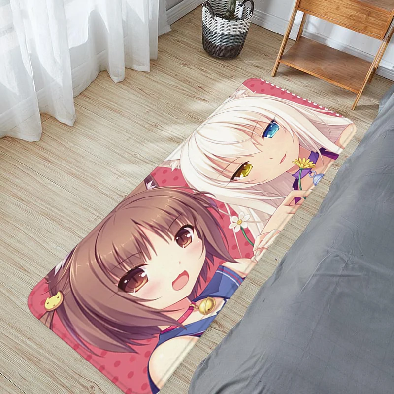 NekoPara Floor Mat Bathroom Carpet Living Room Rug Bedroom Mats Home Entrance Doormat Custom Carpets Rugs Bath Foot Kitchen Door